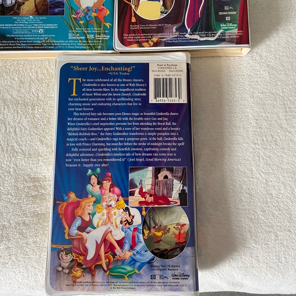 Disney Other 5 Disney Princess Vhs Tapes Poshmark